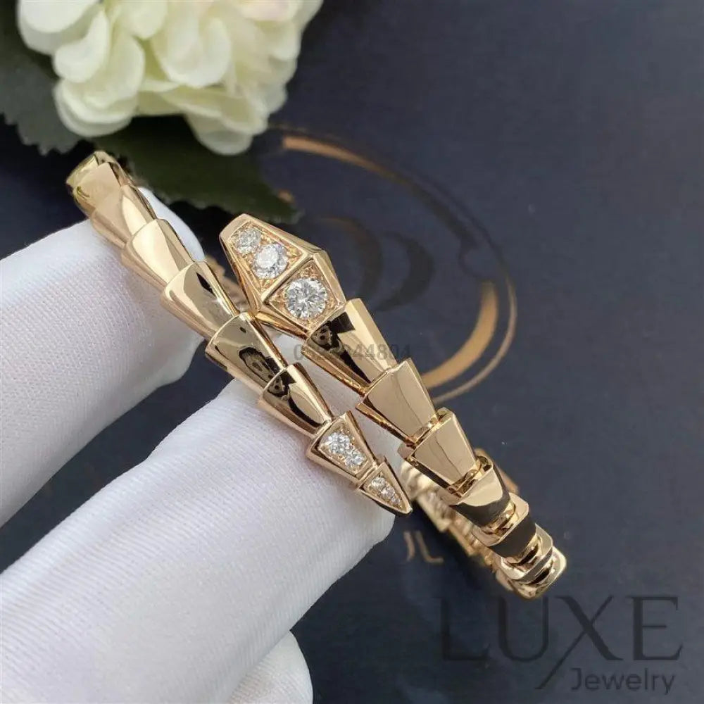 OWATCH™️SERPENTI BRACELET DIAMONDS PINK GOLD Pink Gold Bracelets