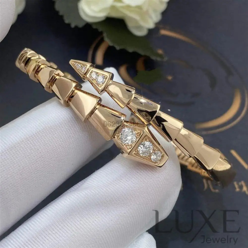 OWATCH™️SERPENTI BRACELET DIAMONDS PINK GOLD Pink Gold Bracelets