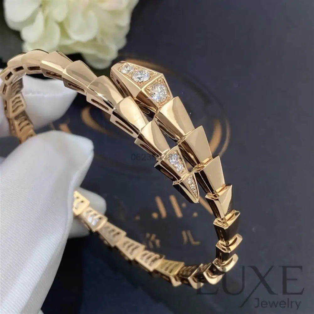OWATCH™️SERPENTI BRACELET DIAMONDS PINK GOLD Pink Gold Bracelets