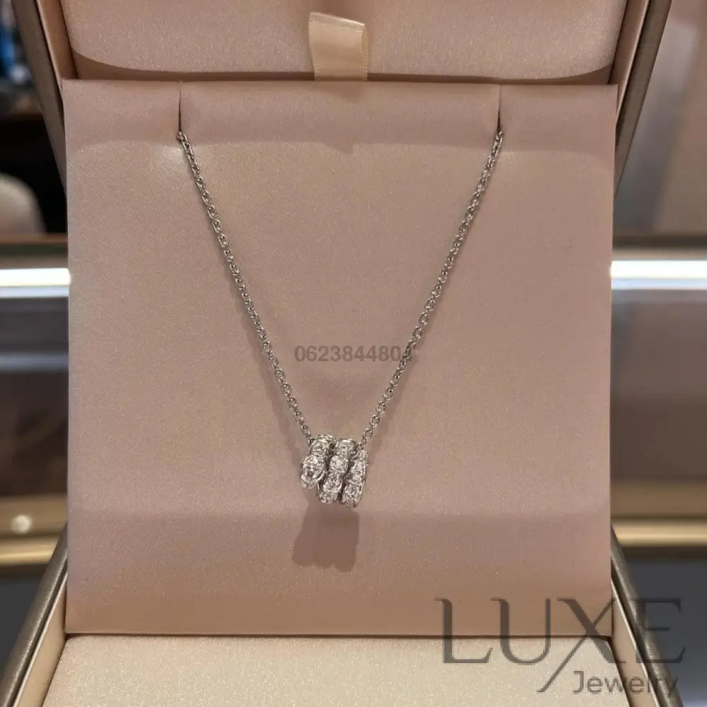 [Owatch™️]SERPENTI NECKLACE DOUBLE RING DIAMOND Necklaces