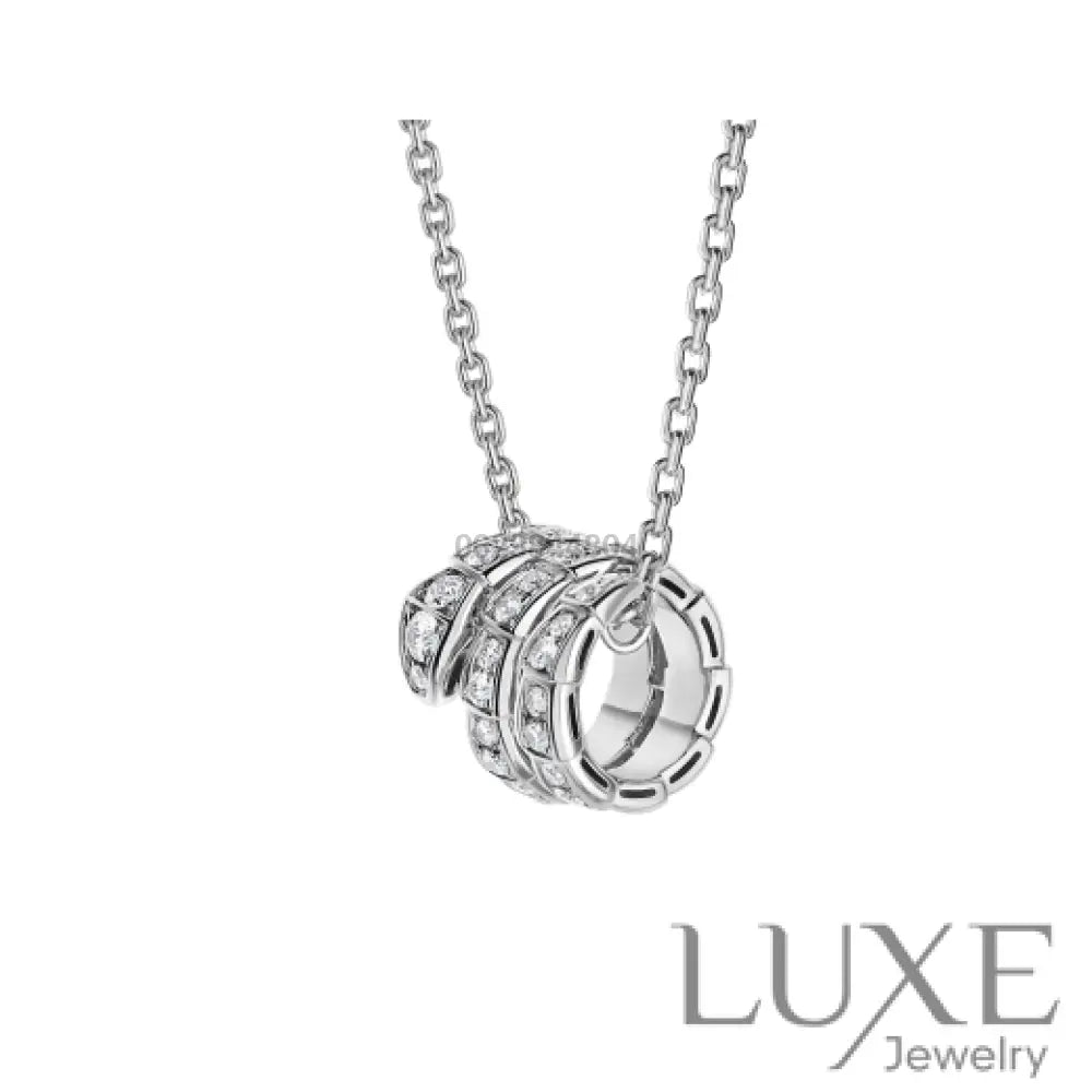 [Owatch™️]SERPENTI NECKLACE DOUBLE RING DIAMOND Necklaces