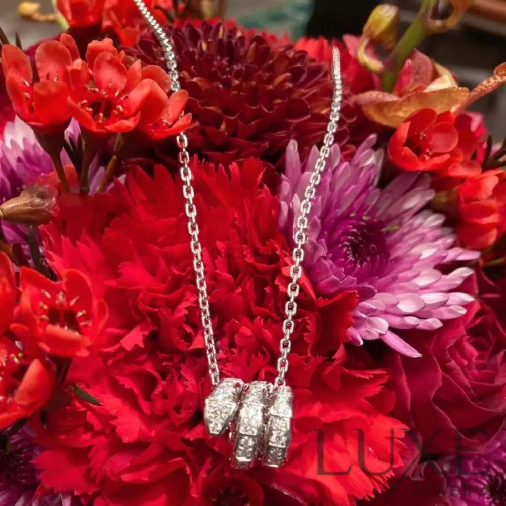 [Owatch™️]SERPENTI NECKLACE DOUBLE RING DIAMOND Necklaces