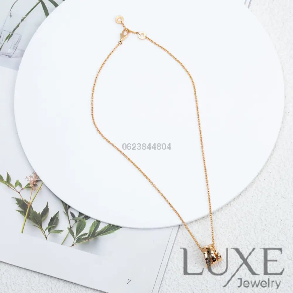 [Owatch ™️]SERPENTI PINK GOLD NECKLACE DIAMOND Pink Gold Necklaces