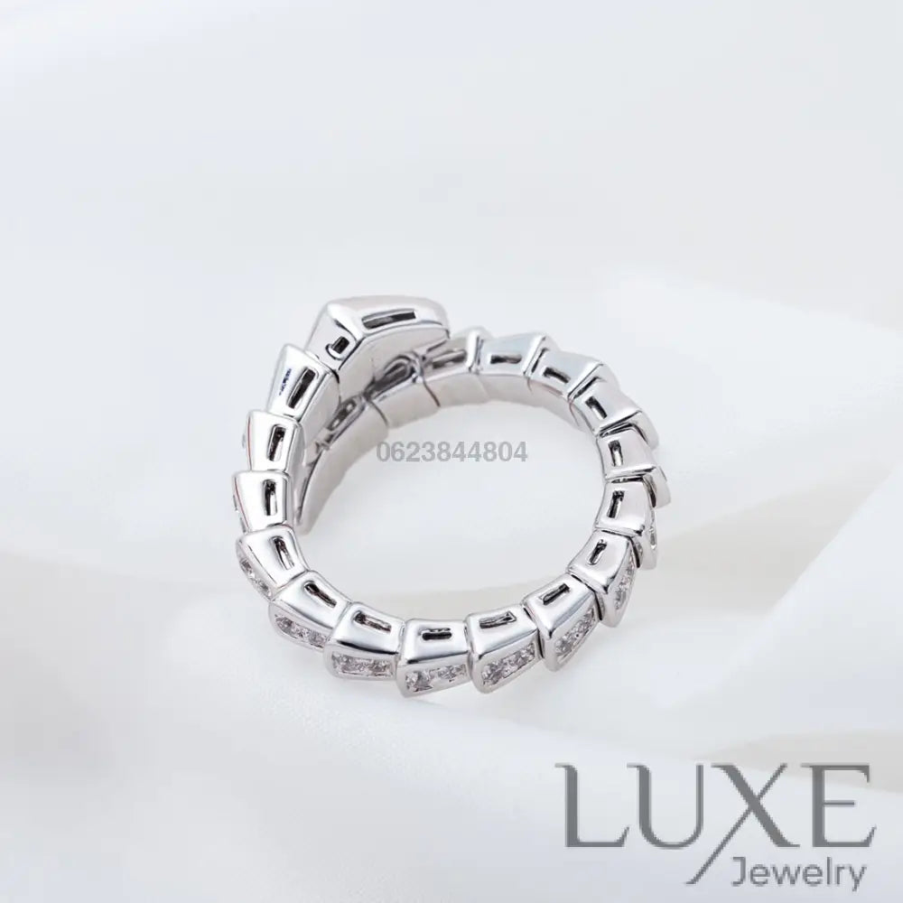 [Owatch ™]SERPENTI RING SILVER DIAMOND PAVED 4MM Rings