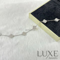 [owatch store™]CLOVER 6 MOTIF DIAMOND BRACELET Silver Bracelets