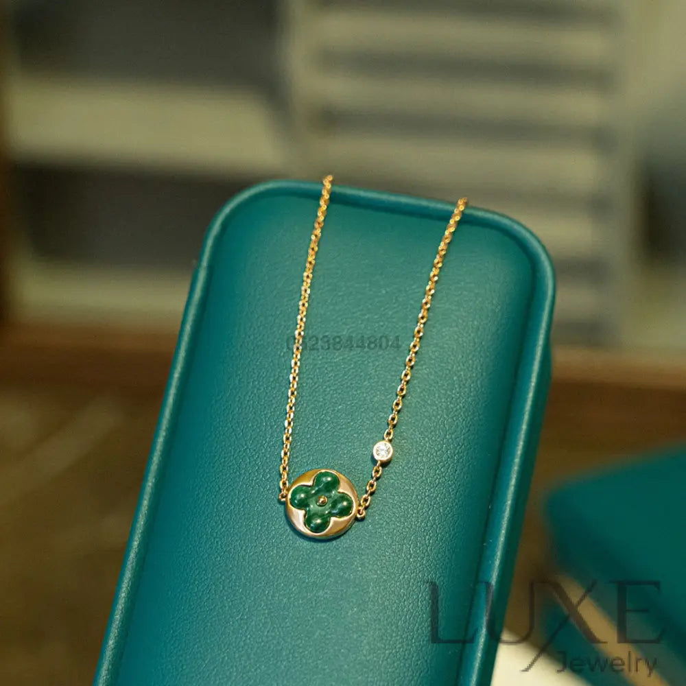 OWATCH™️SUN MALACHITE 1 DIAMOND PINK GOLD BRACELET Pink Gold Bracelets