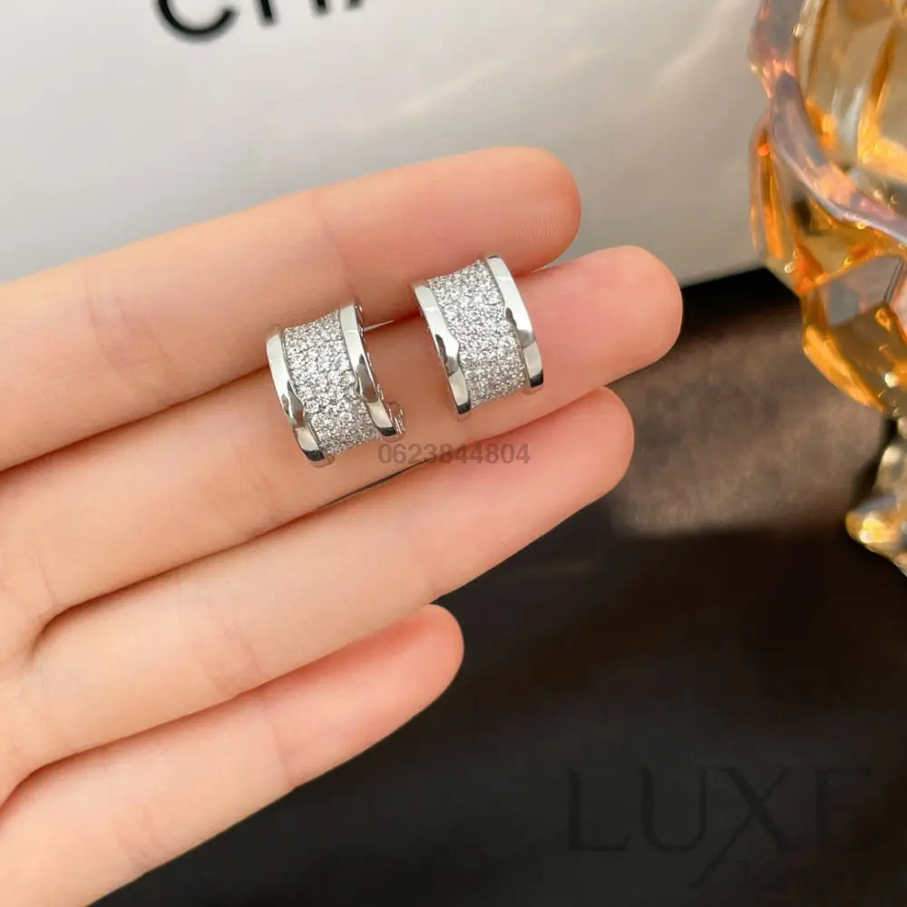 OWATCH™ ZERO 1 DIAMOND PAVED EARRINGS Silver Earrings