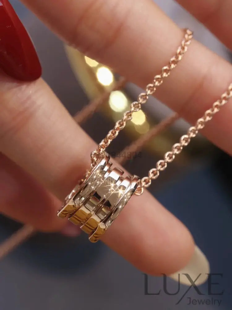[Owatch ™️]ZERO 1 PINK GOLD NECKLACE Pink Gold Necklaces