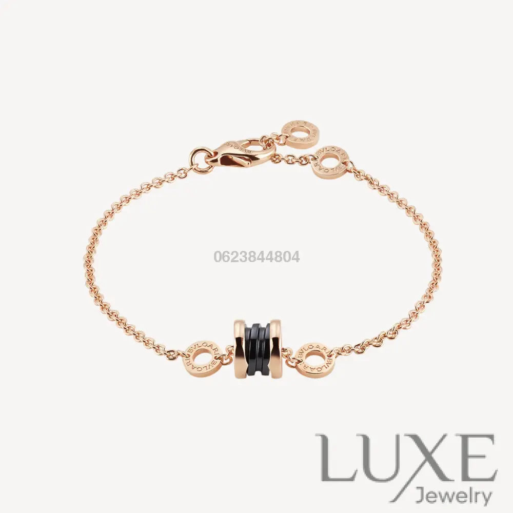 OWATCH™️ZERO 1 SOFT PINK GOLD AND BLACK CERAMIC BRACELET Pink Gold Bracelets