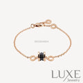 OWATCH™️ZERO 1 SOFT PINK GOLD AND BLACK CERAMIC BRACELET Pink Gold Bracelets