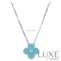 [watch™️]CLOVER 15MM DIAMOND SVRES PORCELAIN NECKLACE SILVER Silver Necklaces