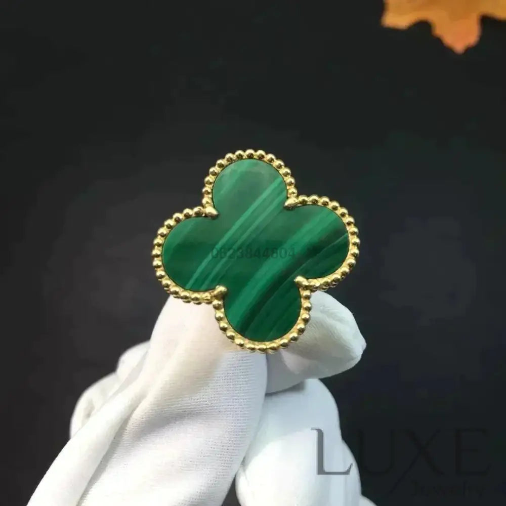 watch™️CLOVER MALACHITE RING Rings