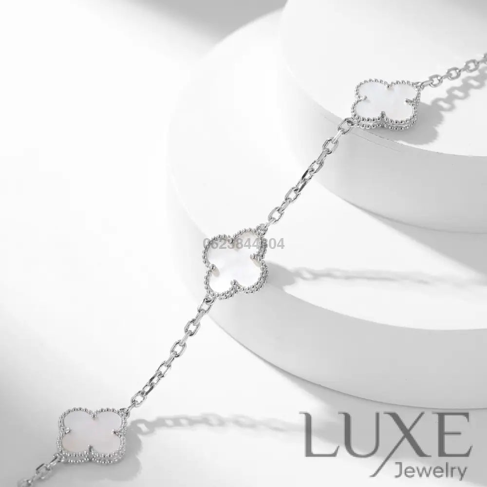 [watch™️™]CLOVERS THE 10-MOTIFS WHITE MOTHER OF PEARL NECKLACE Necklaces