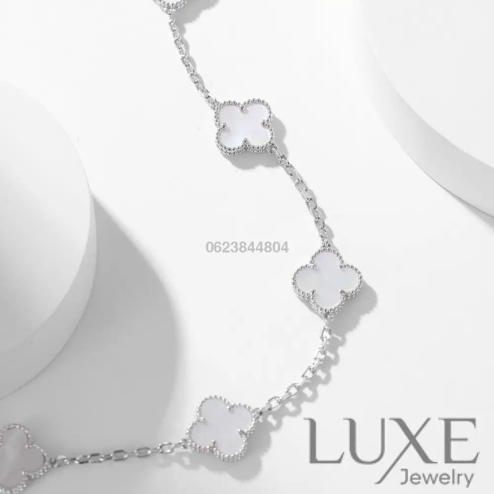 [watch™️™]CLOVERS THE 10-MOTIFS WHITE MOTHER OF PEARL NECKLACE Necklaces