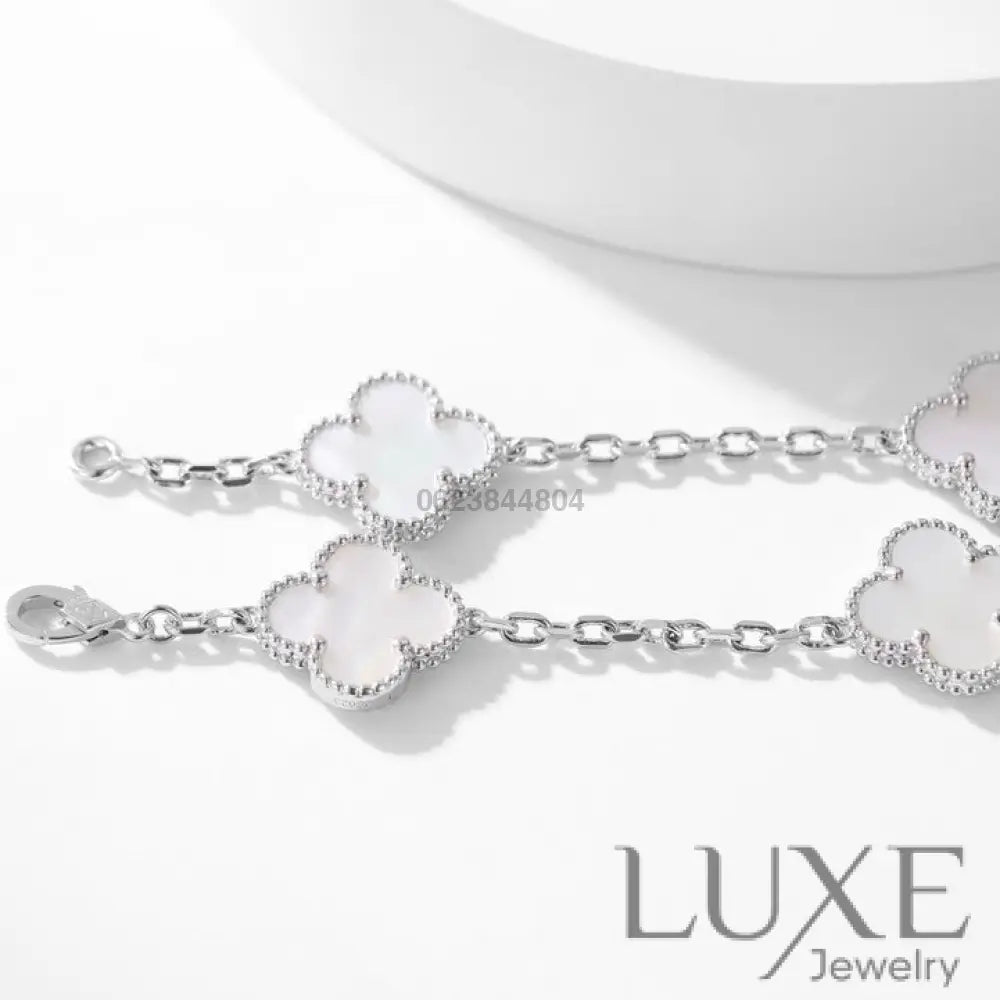 [watch™️™]CLOVERS THE 10-MOTIFS WHITE MOTHER OF PEARL NECKLACE Necklaces