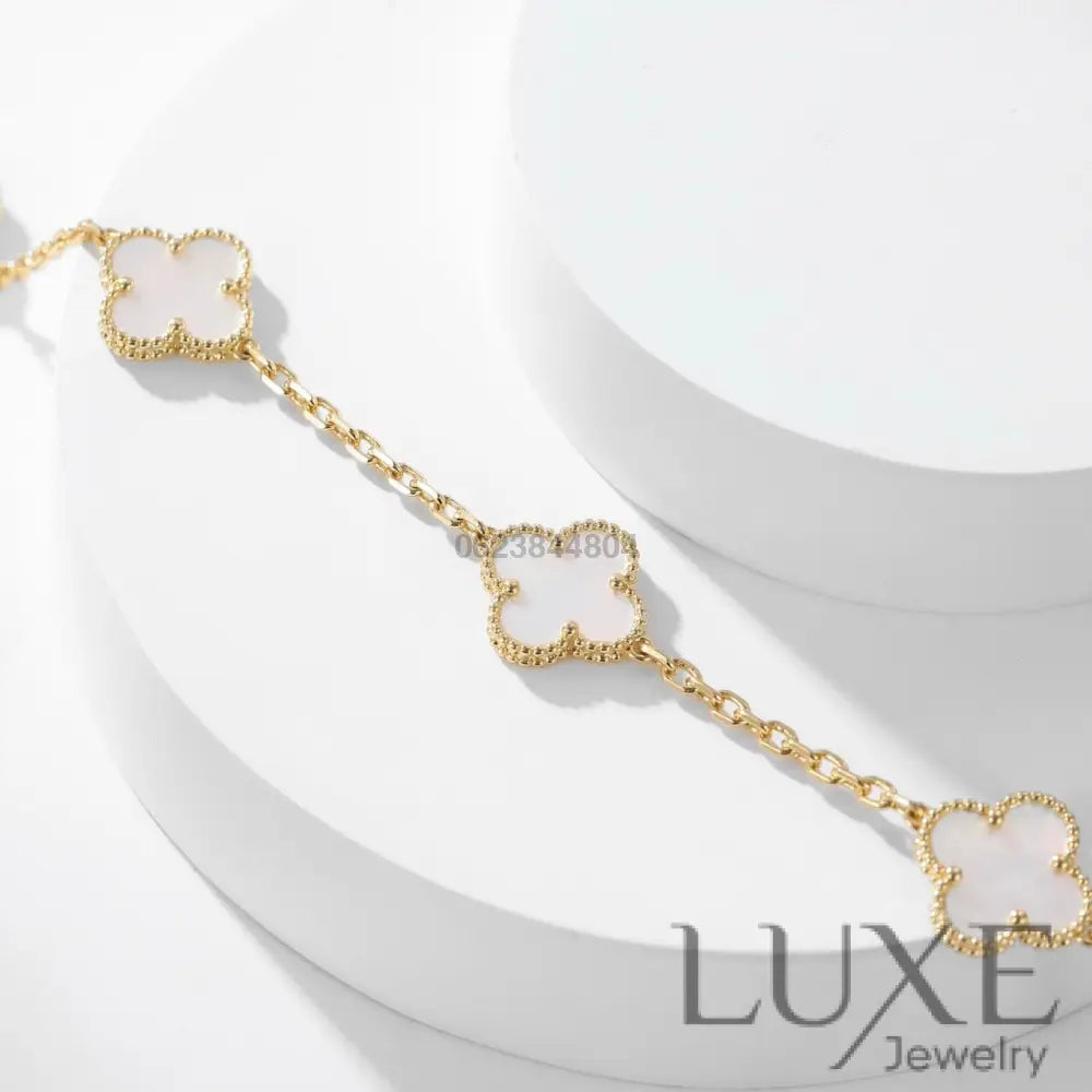 [watch™️™]CLOVERS THE 10-MOTIFS WHITE MOTHER OF PEARL NECKLACE Necklaces