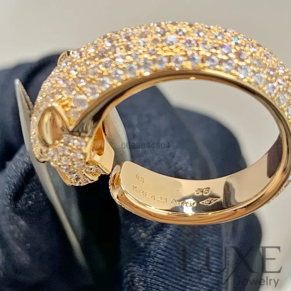 [watch™️]PANTHERE PINK GOLD DIAMOND RING Rings